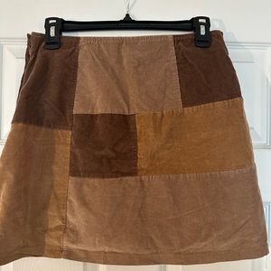 corduroy patchwork skirt